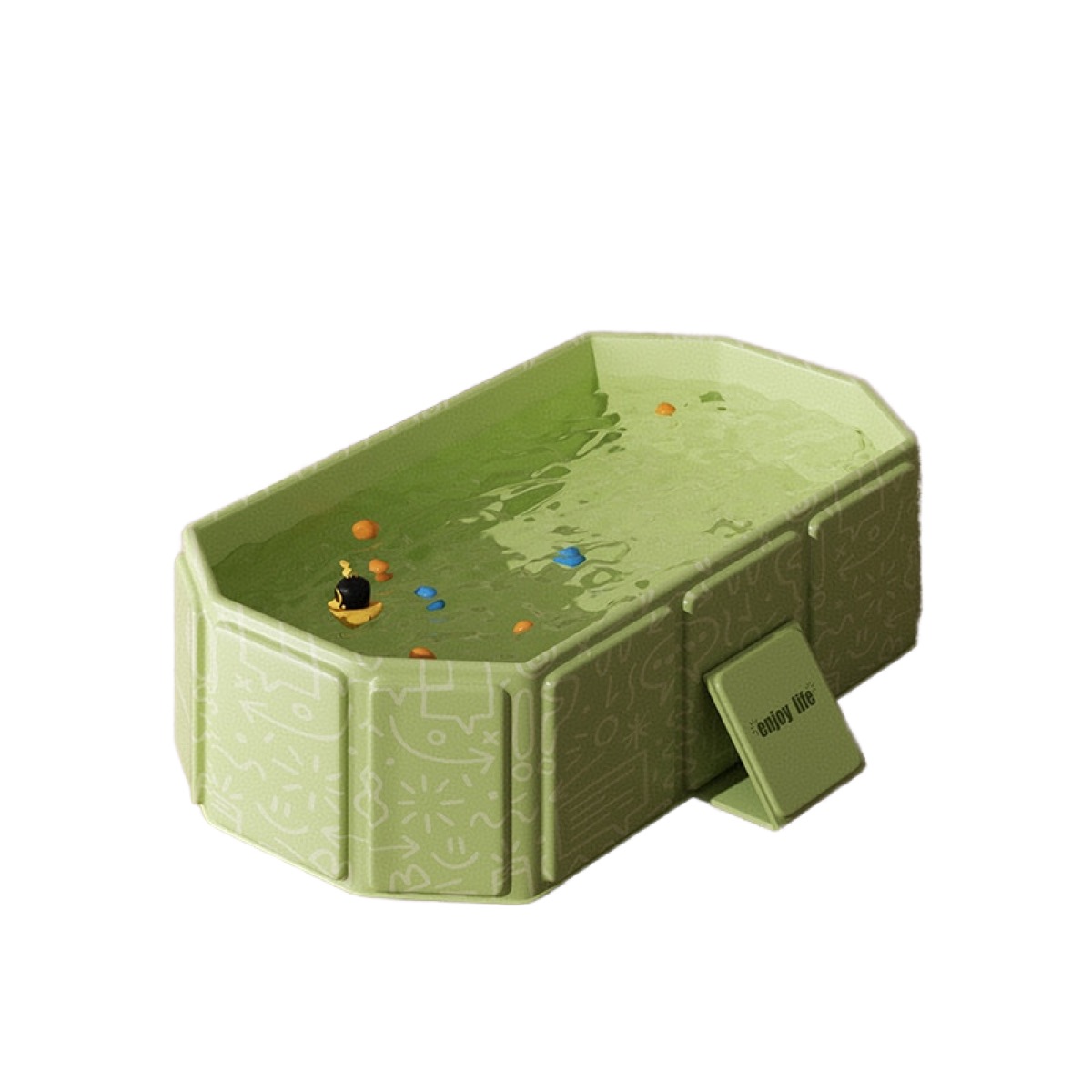 Large Size 0-5 Year Old Baby Comfortable Folding Bathtub with