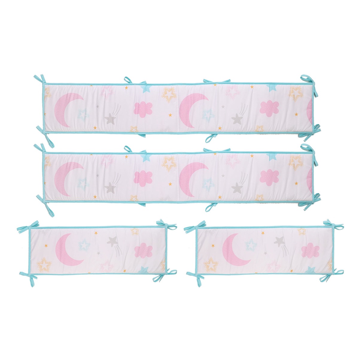 100% Polyester Microfiber Flexible 4pc Design Mesh Crib Liner