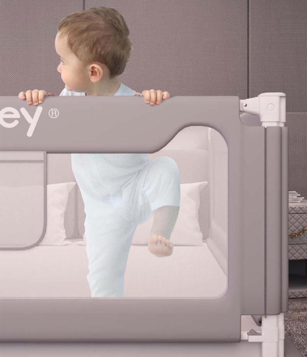 Breathable Baby Bed Barrier Toddler Fence Bumper Assist Fence Crib Rail