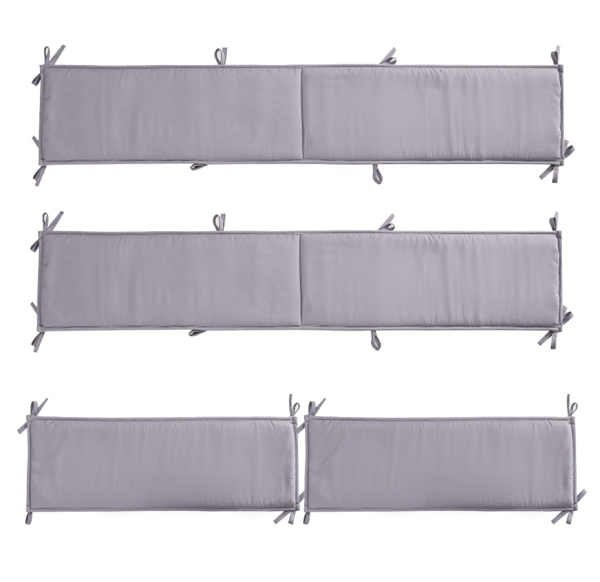 Solid New Detachable Cotton Crib Bumper Pads Breathable Soft Infant Bed