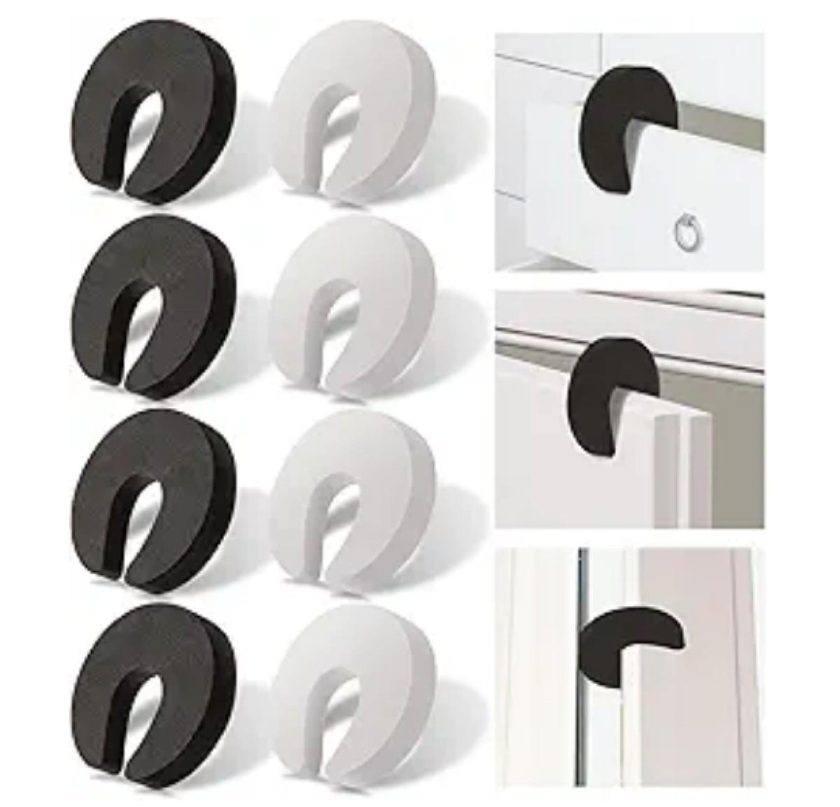 Stylish Door Pinch Guard Foam Door Stopper Prevents Finger Injuries