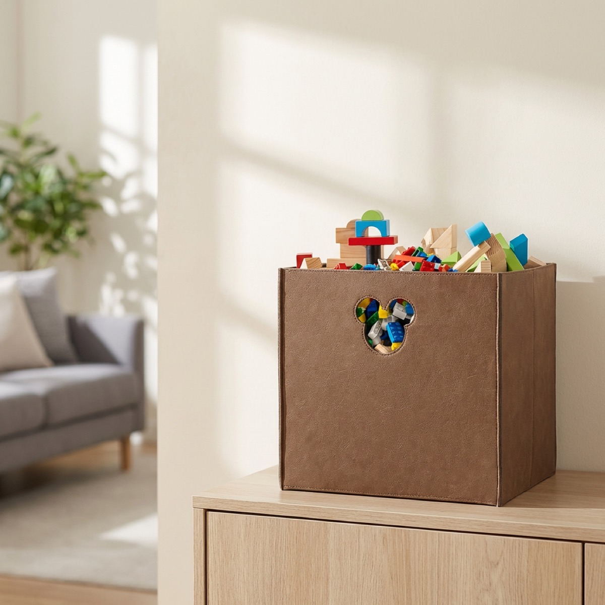 Foldable Rectangle Felt Toy Storage Box Large Capacity Nursery