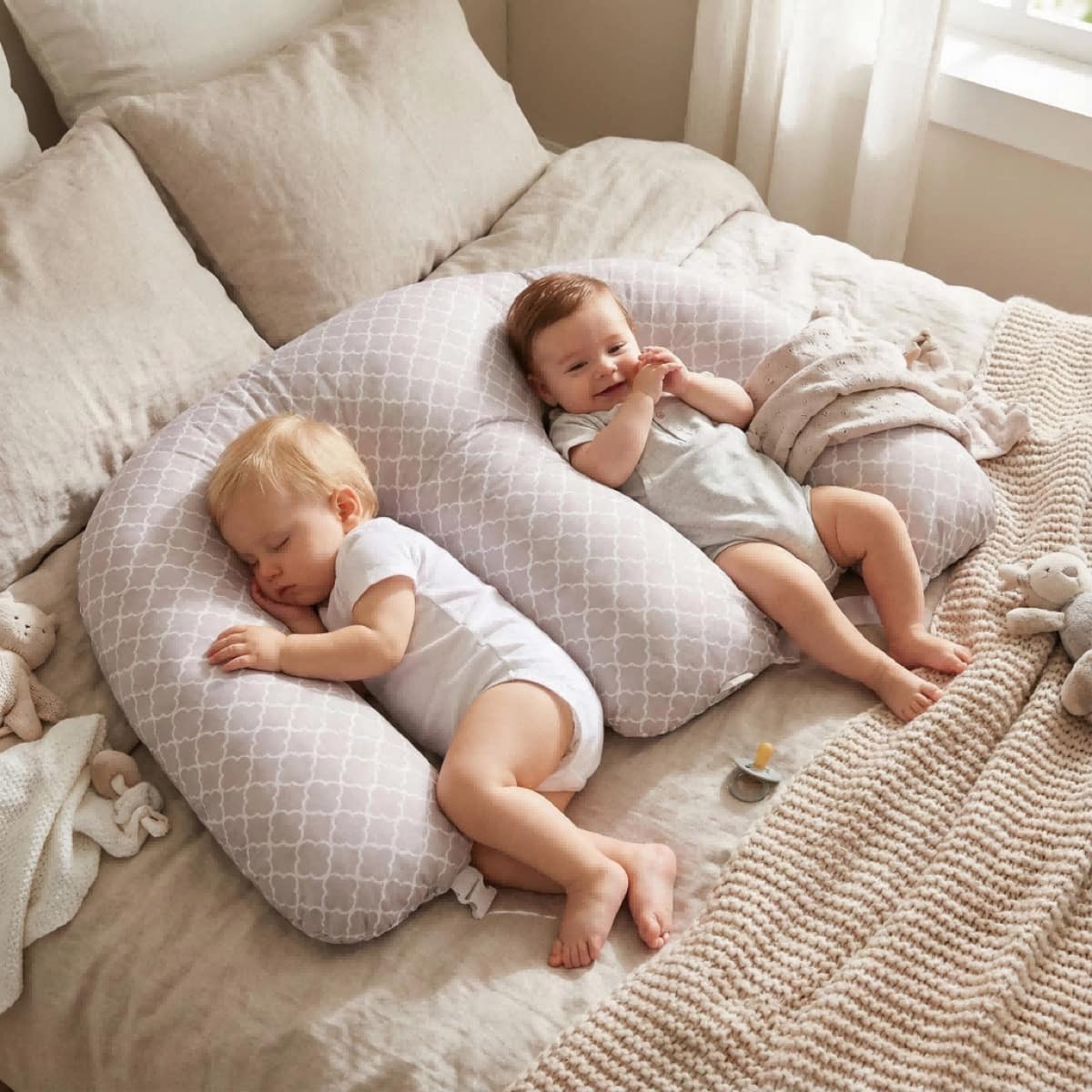 Baby Twin Nursing Breast Feeding Pregnant Color E-Shape Body Pillow for