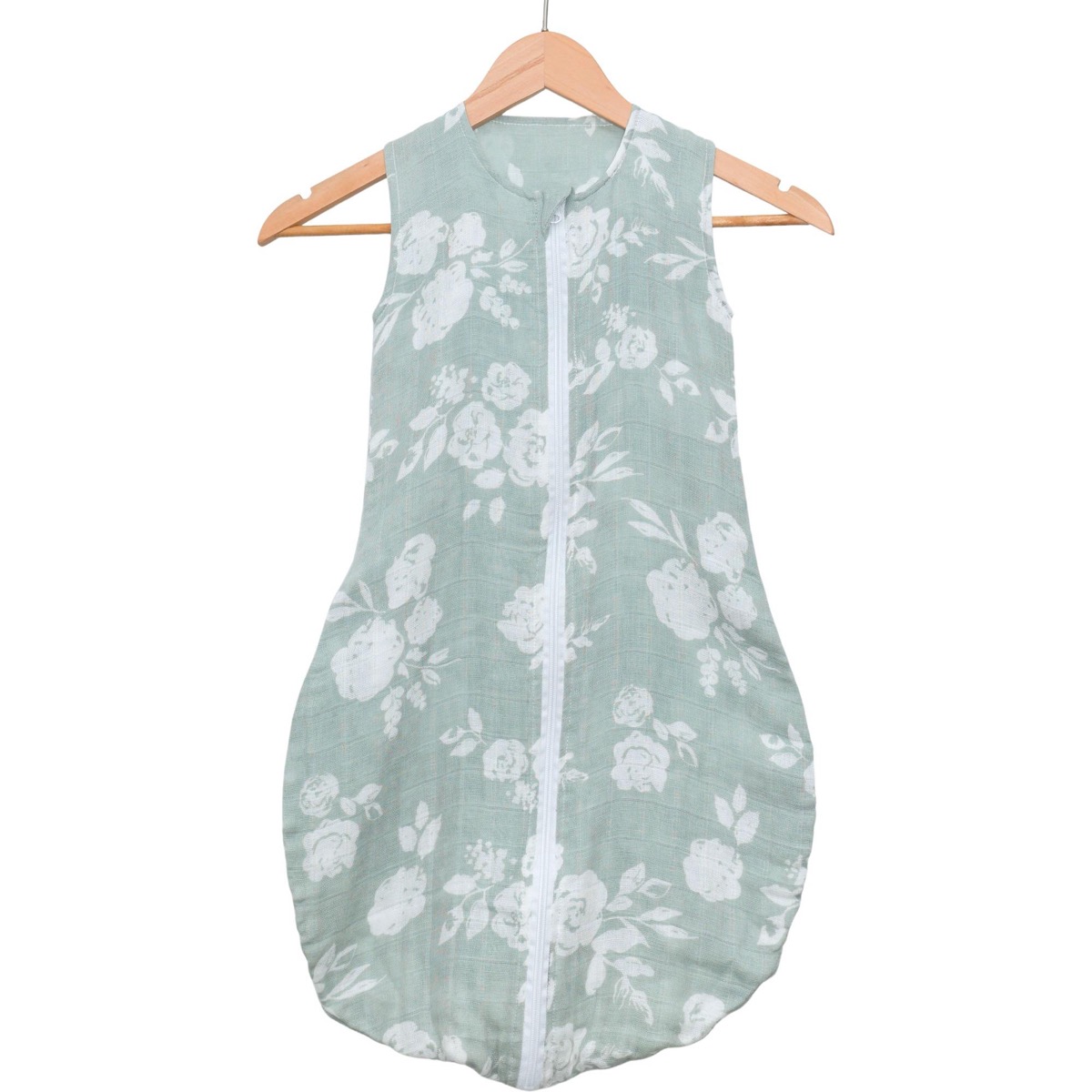 Customizable Muslin Cotton Light Green Summer Cool Swaddle Blanket