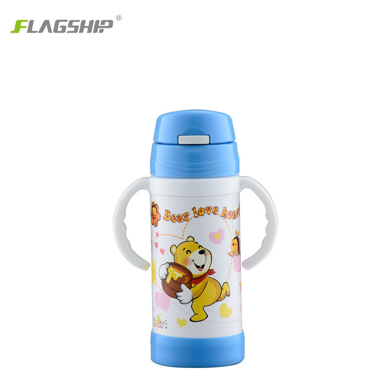 Baby Cup; Stainless Steel Vacuum Baby Bottle with Handle