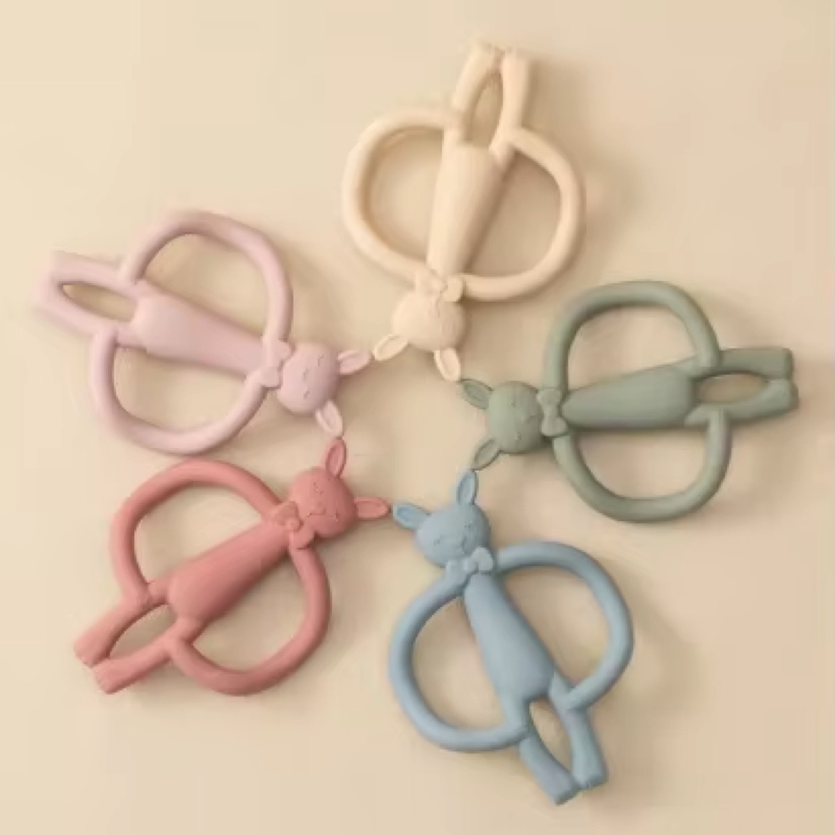 Soft Silicone Baby Teether Toy for Boys and Girls Safe BPA Free Chewing